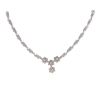 9ct White Gold 2.50ct Diamond Floral Necklet 16"