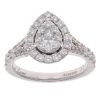 14ct White Gold 0.81ct Diamond Cluster Ring