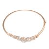 18ct Rose Gold 0.80ct Brilliant Cut Diamond Cluster Bangle