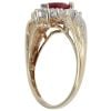 9ct Yellow Gold 0.01ct Diamond and Ruby Heart Ring
