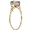 9ct Yellow Gold 0.05ct Diamond and Mystic Topaz Ring