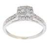 9ct White Gold 0.55ct Princess And Brilliant Cut Diamond Cluster Ring