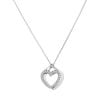 Tiffany & Co. 18ct White Gold 0.25ct Double Heart Pendant and Chain 16"