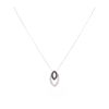 14ct White Gold Black And White Cubic Zirconia Pendant And Chain 18"