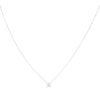 9ct White Gold 0.50ct Lab Grown Princess Cut Diamond Solitaire Pendant and Chain 18"
