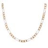 9ct Yellow And White Gold Figaro Chain 20"