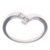 18ct White Gold 0.10ct Brilliant Cut Diamond Wishbone Ring