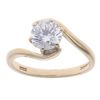 14ct Yellow Gold Cubic Zirconia Solitaire Ring