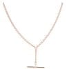 9ct Rose Gold Albert T-Bar Chain 18"