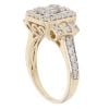 14ct Yellow Gold 1.00ct Brilliant and Baguette Cut Diamond Cluster Ring