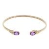 9ct Yellow Gold Amethyst Torque Bangle