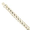 14ct Yellow Gold Monaco Curb Classic Plain Lock Bracelet 9"
