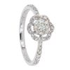 9ct White Gold 0.45cts Diamond Flower Cluster Ring by Anya Belle