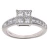 18ct White Gold 1.50ct Princess Cut Diamond Cluster Ring