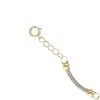 14ct Yellow and White Gold Bar and Heart Bracelet 7.5"