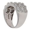18ct White Gold Baguette And Brilliant Cut Diamond Fancy Ring
