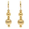 14ct Yellow Gold Graduated Bead Drop Earrings