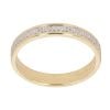 18ct Yellow and White Gold Diamond Cut Patterned Wedding Band 3mm