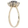 9ct Yellow Gold Cubic Zirconia and Sapphire Cluster Ring