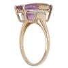9ct Yellow Gold 0.05ct Diamond and Ametrine Solitaire Ring