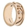 9ct Yellow Gold 0.05ct Diamond Swirl Patterned Band