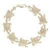 14ct Yellow Gold Turtle Bracelet 7"