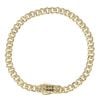 14ct Yellow Gold Monaco Classic Plain Lock Curb Bracelet 6.5"