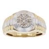 9ct Yellow and White Gold Diamond Signet Ring