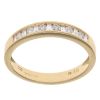 18ct Yellow Gold 0.25ct Brilliant And Baguette Cut Diamond Half Eternity Ring