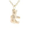 9ct Yellow Gold Textured Teddy Pendant and Chain 20"