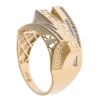 14ct Yellow Gold Greek Key Cubic Zirconia Fancy Ring