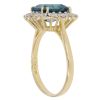 18ct Yellow Gold Blue Topaz And Cubic Zirconia Cluster Ring