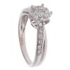 9ct White Gold 0.25ct Brilliant Cut Diamond Cluster Ring
