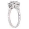 18ct White Gold 1.10cts Brilliant Cut Diamond Trilogy Ring