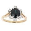 18ct Yellow Gold 0.15ct Diamond and Sapphire Cluster Ring