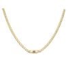 14ct Yellow Gold Monaco Curb Classic Plain Lock Chain 16"