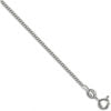 9ct White Gold Diamond Cut Pendant Curb Necklace