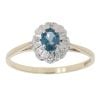9ct Yellow Gold 0.04ct Diamond And Sapphire Cluster Ring