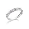 9ct White Gold 2 Row 0.50ct Diamond Ring