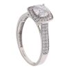 9ct White Gold Cubic Zirconia Cluster Ring