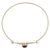 9ct Yellow Gold Amethyst Patterned Bangle