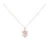 9ct Rose Gold 0.03ct Diamond And Moissanite Pendant And Chain 16"