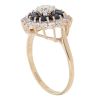 9ct Yellow Gold Cubic Zirconia and Sapphire Cluster Ring