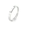 9ct White Gold 2.5mm Soft Chamfered Edge Wedding Band