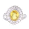 Platinum Sapphire and 0.50ct Diamond Ring