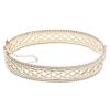 9ct Yellow Gold Hinged Annwyl Clogau Bangle