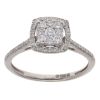 9ct White Gold 0.30ct Brilliant Cut Diamond Cluster Ring
