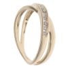 9ct Yellow Gold 0.20ct Diamond Crossover Ring