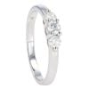 9ct White Gold 0.46ct Diamond Trilogy Ring by Anya Belle