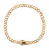 14ct Yellow Gold Monaco Classic Flex Lock Curb Bracelet 7"